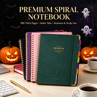 Buku Catatan Sampul Kulit PU Ramah Lingkungan Spiral A5 Sederhana, Notepad Kantor Bisnis, Hadiah Pertemuan, Jurnal Kreatif, Kertas Tebal