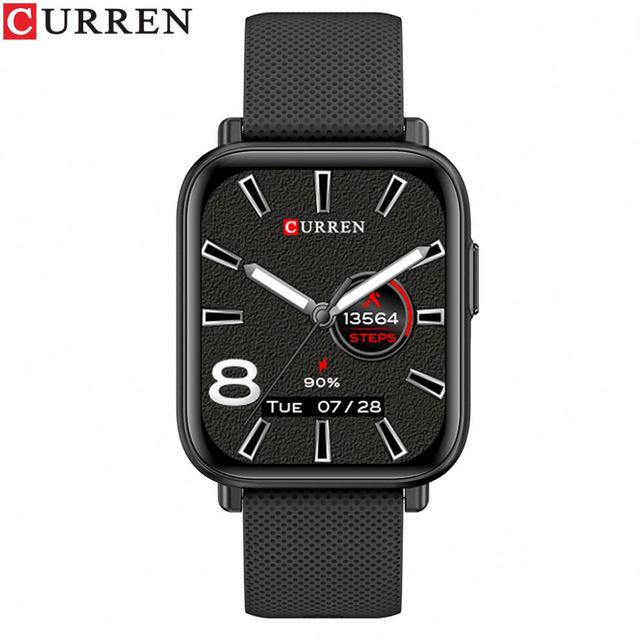 Men's Smart Watch-Elegant Quartz Chronograph with Stainless Steel & Silicone Band Water Resistant 3BAR