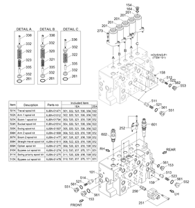 วาล์วควบคุมหลัก HYUNDAI R250LC-9 R250LC-9A รุ่น 31Q7-10111 31Q7-10110 KMX15NB B450110 สำหรับอะไหล่รถขุด - Product Image 2