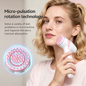 Cepillo de Limpieza Facial Eléctrico Profesional de Silicona, Resistente al Agua IPX, 2 Velocidades, 3 Cabezales de Repuesto, Desmaquillante, para Hogar y Auto - Product Image 6