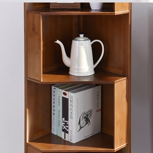 Corner <b>Shelves</b> Triangular Standing Storage Rack Bookshelf For Living Room <b>Bedroom</b> Home Organization - Product Image 4