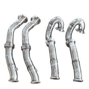 Tuyau de descente d'échappement pour <span class=keywords><strong>BMW</strong></span> E82 e88 E90 E91 E92 E93 135i 335i <span class=keywords><strong>335ix</strong></span> N54 299PS 306PS 2005-2010 tuyaux de descente avec mini chat - Product Image 2