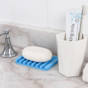 Customizable Logo Silicone Vertical Single-Layer With <b>Drain</b> Trough And Soap Box For <b>Bathroom</b> Storage And Cleaning - Product Image 2