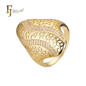 53200963 FJ Fallon Fashion Jewelry rings Plated in 14K Gold brass based