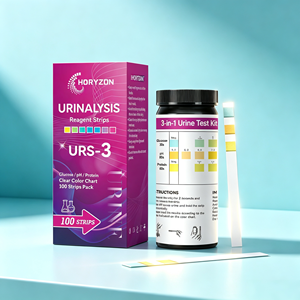 Bandelettes de test <span class=keywords><strong>urinaire</strong></span> URS-3 de haute qualité pour l'analyse de la glycémie, des protéines urinaires et des infections urinaires (3 paramètres) - Product Image 1