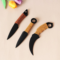 Épée en obsidienne naturelle sculptée à la main, modèle de couteau Karambit, hache, couteau, ornement artisanal en cristal non affûté pour collection