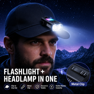 High Lumens Dual Source EDC Hat clip lamp RGB Electric Arc Lighter <b>LED</b> Torch for Outdoor Camping Hiking Survival <b>LED</b> Flashlight - Product Image 3