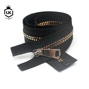 Fermeture éclair Vislon métallique Lanke, fermeture éclair Vislon Metaluxe, fermeture éclair à dents en plastique métallique, fermeture éclair en résine injectée avec finition métallique - Product Image 1