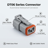 Connecteurs automobiles Niiser DT 2-12 broches, y compris modèles mâle/femelle DT06-2S/DT06-3S/DT06-4S/DT06-6S/DT06-8S, certifiés RoHS