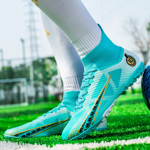 <span class=keywords><strong>Scarpe</strong></span> da Calcio con Tacchetti Alti per Adulti, <span class=keywords><strong>Scarpe</strong></span> da Allenamento Antiscivolo per Studenti e Bambini, Calzature Unisex in PU per Calcio FG <span class=keywords><strong>TF</strong></span> - Product Image 6