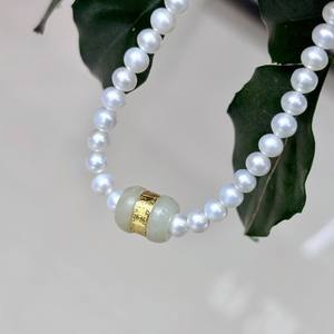 Luxury Small Group Transfer Beads Hand String Goddess Festival Gives Girlfriend <b>Freshwater</b> <b>Pearl</b> Hotan Jade <b>Bracelet</b> for Girls - Product Image 3