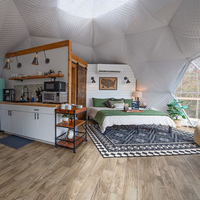 Dôme géodésique de glamping de luxe de 8 m de diamètre, type igloo, à vendre