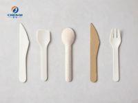 Couteau à papier Chenqi, qualité alimentaire, biodégradable, écologique, haute résistance, pressé, 9 couches, compatible micro-ondes, emballé individuellement