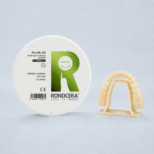 Solution Esthétique Rondcera Pro-ML 5D en Zircone Multicouche pour l'Excellence en Laboratoire, Qualité Élite ISO 13485, Source Directe - Product Image 1