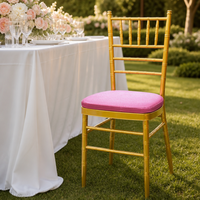 Chaises de salle à manger modernes, chaises d'événements pour hôtels, chaises de mariage dorées, chaises Chiavari en métal doré, mobilier métallique à vendre
