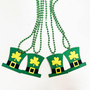 St. Patrick's Day Anhänger Halskette 31,5 Zoll lange grüne Klee Halskette - Product Image 6