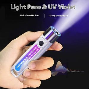 Linterna UV 365nm Mini cuerpo ABS Lámpara LED recargable por USB ROHS Certificado Money Ore Cat Tinea Inspección Tipo <span class=keywords><strong>de</strong></span> batería AA - Product Image 2