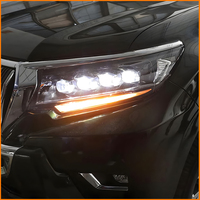 Pour Toyota Prado J15 2018-2023 : Ensemble de phares avant à quatre lentilles projecteurs en cristal – Amélioration et remplacement de l'éclairage
