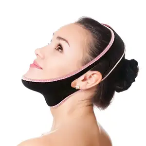 Wieder verwendbarer Gesichts schlankheit sgurt Doppel kinnreduzierer V-Linien maske Chin Up Patch Face Lift Tape Hals verband V-förmiger Gürtel