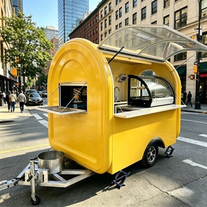 Food Truck, Remorque alimentaire, <span class=keywords><strong>Petit</strong></span> chariot à café, pain et gâteaux, <span class=keywords><strong>Camion</strong></span> à glaces avec réfrigérateur de présentation et machine à café pour débutants - Product Image 2