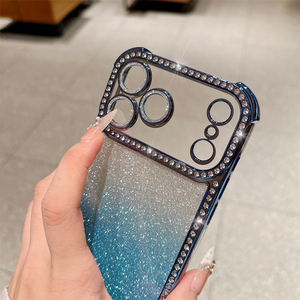เคสโทรศัพท์ iPhone 18 17 16 Pro Max หรูหรา ประดับเพชร กรอบเคลือบวิบวับ สำหรับ iPhone 15 14 13 พร้อมฝาครอบป้องกันเลนส์ - Product Image 3