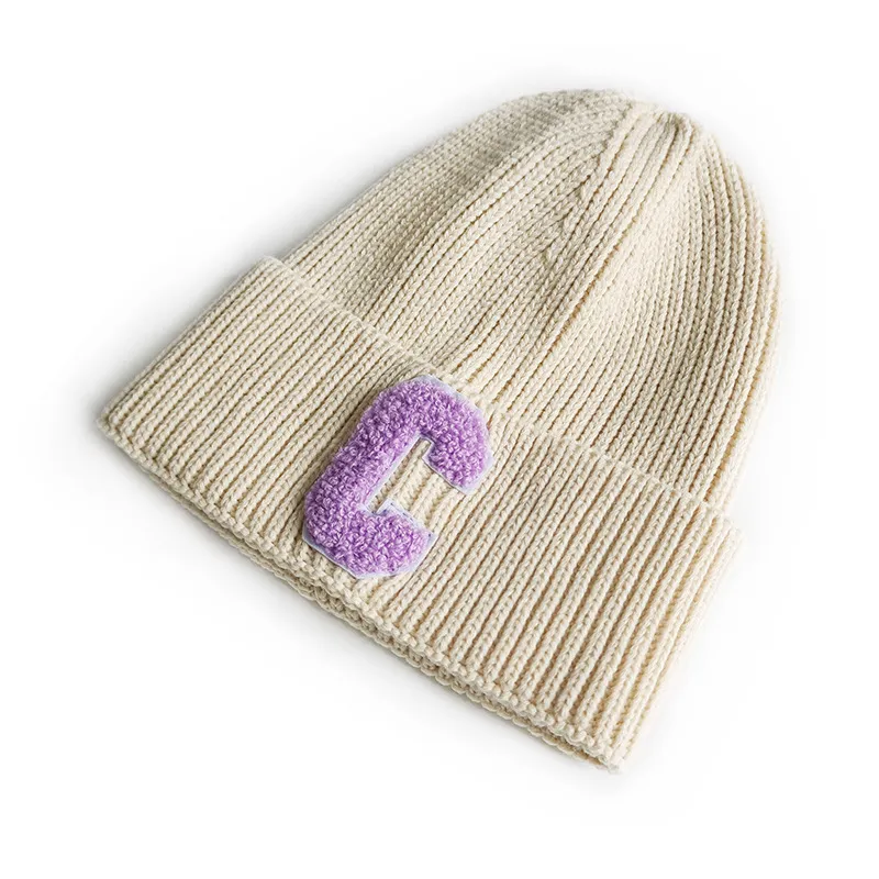Topi Beanie musim dingin lembut warna kustom mode topi Beanie rajutan musim gugur hangat untuk wanita pria topi Beanie Ski Crochet