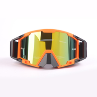 Lunettes de moto anti-buée à monture intégrale en TPU avec miroir, sangle réglable, protection UV400 pour moto tout-terrain, motocross, VTT