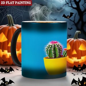 Custom Landscape Photo Sublimation Mug Frosted Black 11oz <b>Ceramic</b> Heat Color Changing Magic <b>Cup</b> - Product Image 6