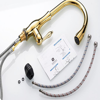 Robinet de cuisine extractible et rotatif anti-éclaboussures pour eau chaude et froide