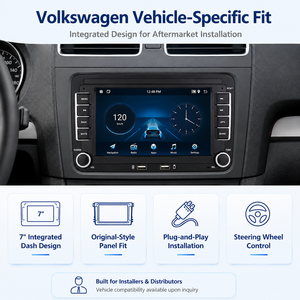 Flysonic 7 pouces 2+32 Go Navigation GPS en stock Prêt à être expédié CarPlay Android Auto Lecteur Android pour voiture pour VW Golf Jetta Polo - Product Image 2