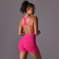 Combinaison de sport sans couture pour femme, tenue personnalisée, nouvelle mode, ensemble de fitness une pièce, combinaison de yoga dos nu