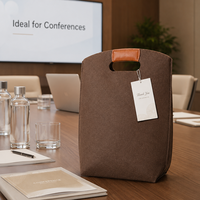 Sac de conférence en feutre personnalisé avec logo, réutilisable, écologique, promotionnel, pour événements, expositions, salons professionnels, formations, cadeaux promotionnels