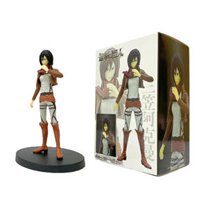 16CM <span class=keywords><strong>Shingeki</strong></span> <span class=keywords><strong>No</strong></span> <span class=keywords><strong>Kyojin</strong></span> Mikasa Anime figura modelo muñeca dibujos animados Anime PVC figura de juguete estatuas - Product Image 1