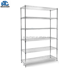 6 שכבות תיל מדפי תיל מדפים חוט מדפים אחסון עגלה עם גלגלים - Product Image 2