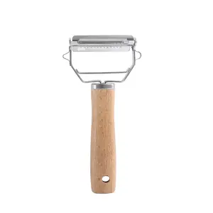 Lớn Peeler thép không gỉ tiện ích nhà bếp bằng gỗ xử lý trứng Whisk đồ dùng nhà bếp nhỏ linh tinh Pizza pho mát trứng Whisk B