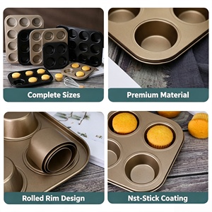 Plaque de cuisson antiadhésive à démoulage rapide pour muffins, en acier au carbone, pour four, idéale pour la cuisine et la maison - Product Image 3