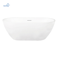 Baignoires d'angle autoportantes de luxe CE CUPC 1,7 m en acrylique blanc, grand format, pour salle de bain intérieure