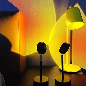 Домашний фон с ночной подставкой проекционный светильник с закатом Usb атмосферный светильник с закатом