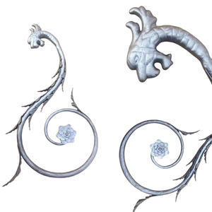 <span class=keywords><strong>มังกร</strong></span>/<span class=keywords><strong>ปลา</strong></span>/ม้า/ผีเสื้อ/นกอินทรี/จิ้งจกเหล็กดัดตกแต่งโลหะดอกไม้และใบไม้สำหรับประตู - Product Image 6