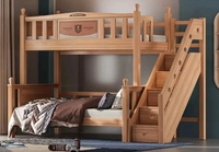 Meubles de chambre d'enfant design moderne, 100% bois massif, lit superposé pliable, durable, lit pour enfant Baosen