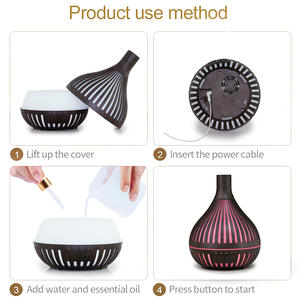 Difusor de Aroma con Aspecto de Madera, 400 ml, Humidificador con Alimentación USB y Temporizador para Uso en el Hogar y la Oficina - Product Image 2