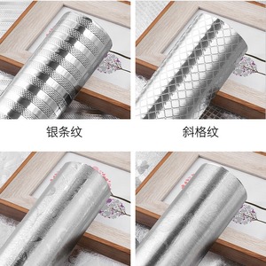 Aixin Aluminum Foil <b>Paper</b> 5m 10m <b>Orange</b> Peel Texture Waterproof Oil Proof Self Adhesive Cabinet Mat Kitchen Wallpaper - Product Image 4