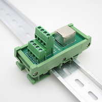 AOSI RJ45 Femelle vers Bornier RJ45, Carte de Dérivation RJ45, Répartiteur RJ45, Adaptateur RJ45, Connecteur RJ45 à Montage sur Rail DIN