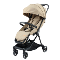 Poussette bébé de luxe 2-en-1 légère en alliage d'aluminium, pliable facilement, métal et tissu, certifiée ASTM et EN pour les voyages en avion