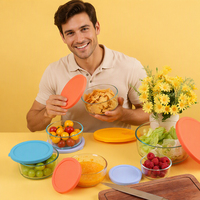 Couvercles en silicone de qualité alimentaire, compatibles lave-vaisselle et micro-ondes, remplacement pour Pyrex Freshlock et SNAPWARE (7202R)