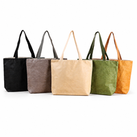 Sac en papier DuPont personnalisé GatherWorks, rétro, culturel et créatif, sac en papier kraft lavable, motifs imprimés personnalisables.
