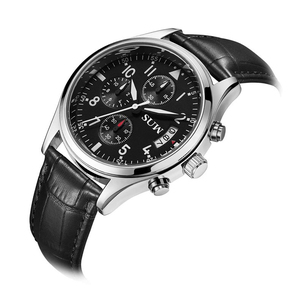 Relojes KINYUED de Acero Inoxidable Luminosos con Logotipo Personalizado, Relojes de Cuarzo de Lujo para Hombre - Product Image 6