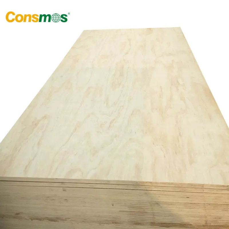 Madera contrachapada de pino comercial para muebles, directa de fábrica, 18mm, 12mm, 10mm, FSC