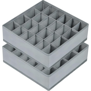 Commode pliable à 24 cellules Boîtes de rangement pour sous-vêtements <span class=keywords><strong>Tiroir</strong></span> à chaussettes Organisateur Diviseur pour placard - Product Image 1