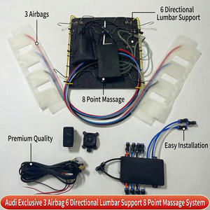 Accessoires de mise à niveau pour sièges de voiture : Support lombaire 6 directions et massage pneumatique 8 points – Pièces de rechange pour <span class=keywords><strong>Audi</strong></span> A4 A6 <span class=keywords><strong>Q5</strong></span> Q7 - Product Image 2